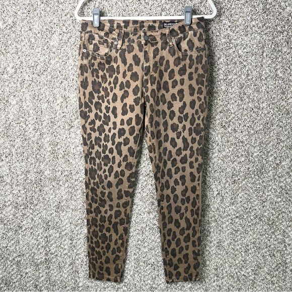 Blank NYC Pants Women’s 28 The Reade Crop Brown Leopard Print Skinny - Picture 1 of 12